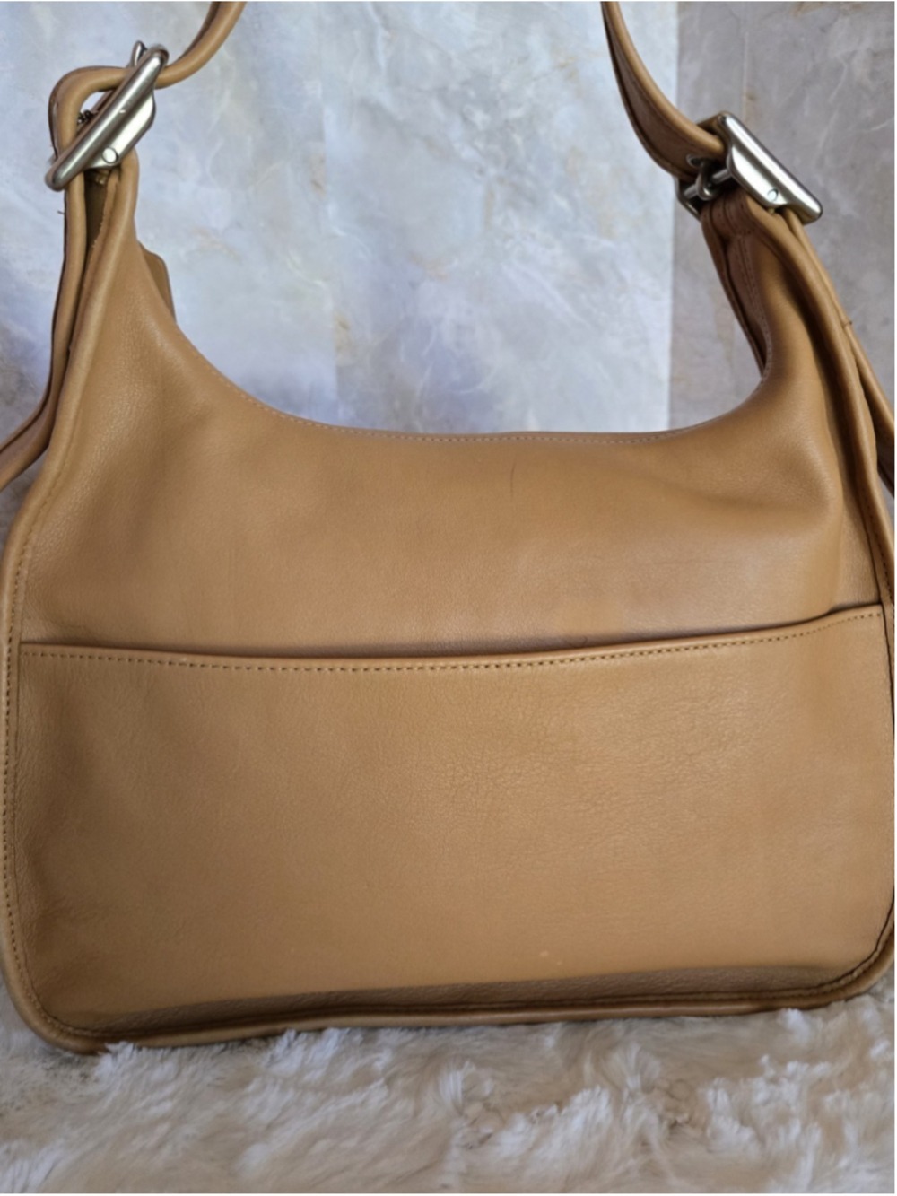 Coach Legacy Crescent 9718 Purse Tan Leather Flap Crossbody Shoulder Bag Vintage - Picture 4 of 12